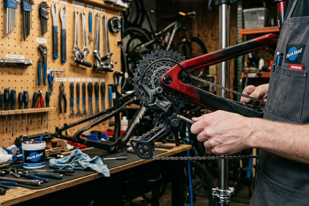 Técnico trabajando en el taller especializado de Enbici